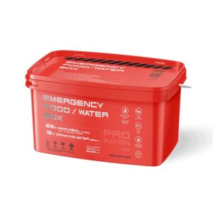 Nødration mad/vand box |15 / 50 års holdbarhed